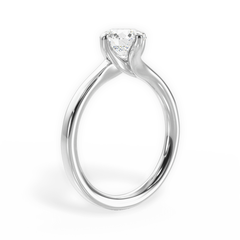 14kt White Gold/18kt White Gold/Platinum/round/front