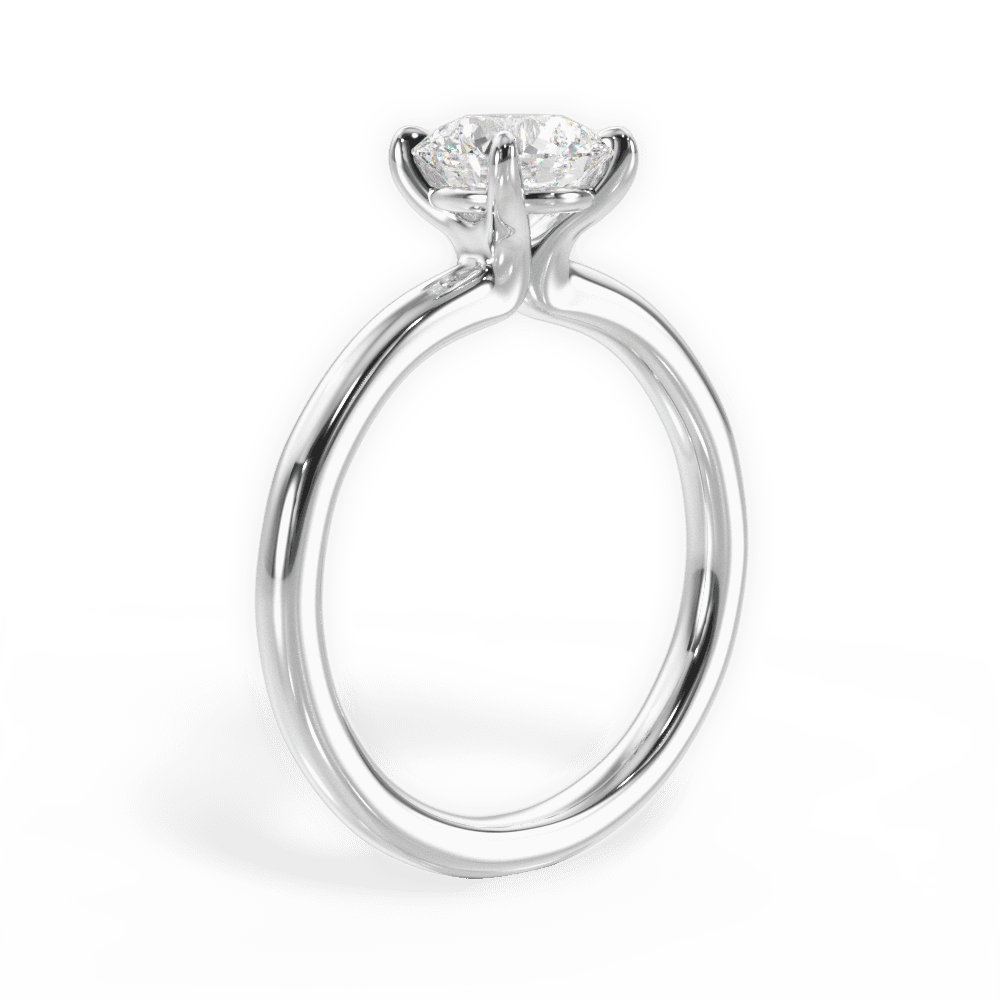 14kt White Gold/18kt White Gold/Platinum/round/front