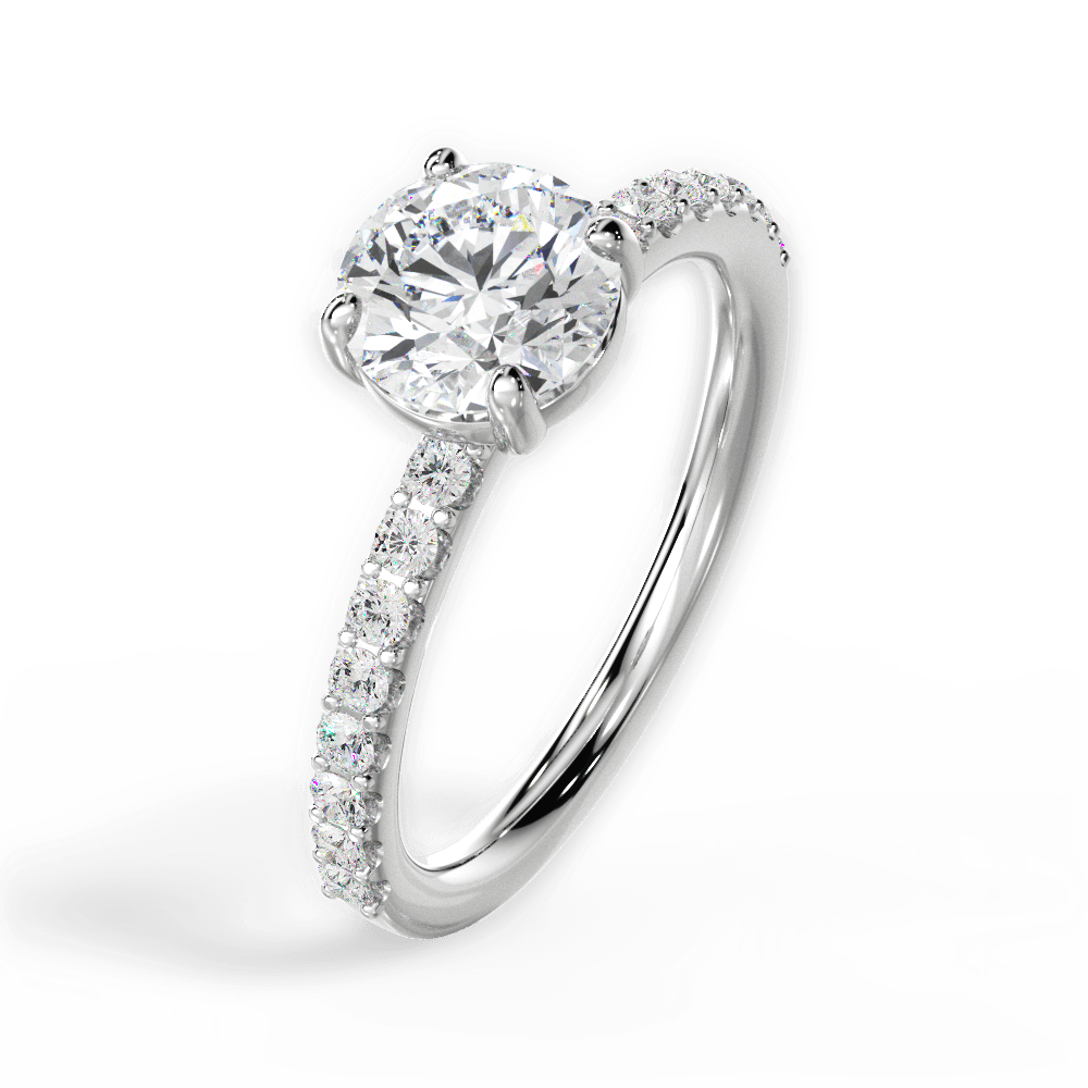 14kt White Gold/18kt White Gold/Platinum/round/side
