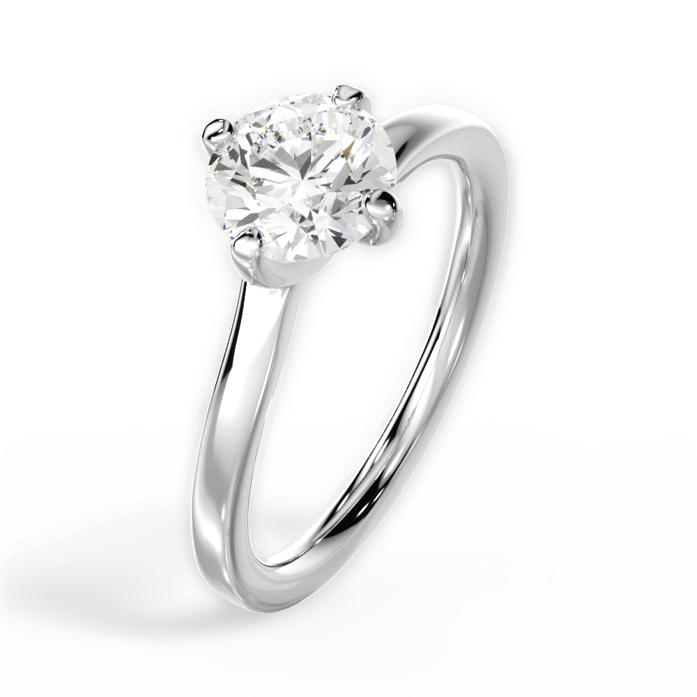 14kt White Gold/18kt White Gold/Platinum/round/side