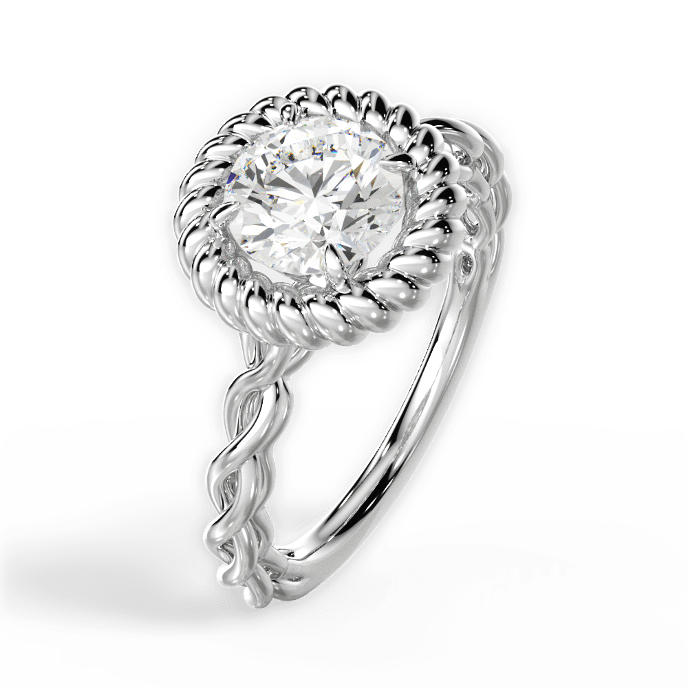 14kt White Gold/18kt White Gold/Platinum/round/side
