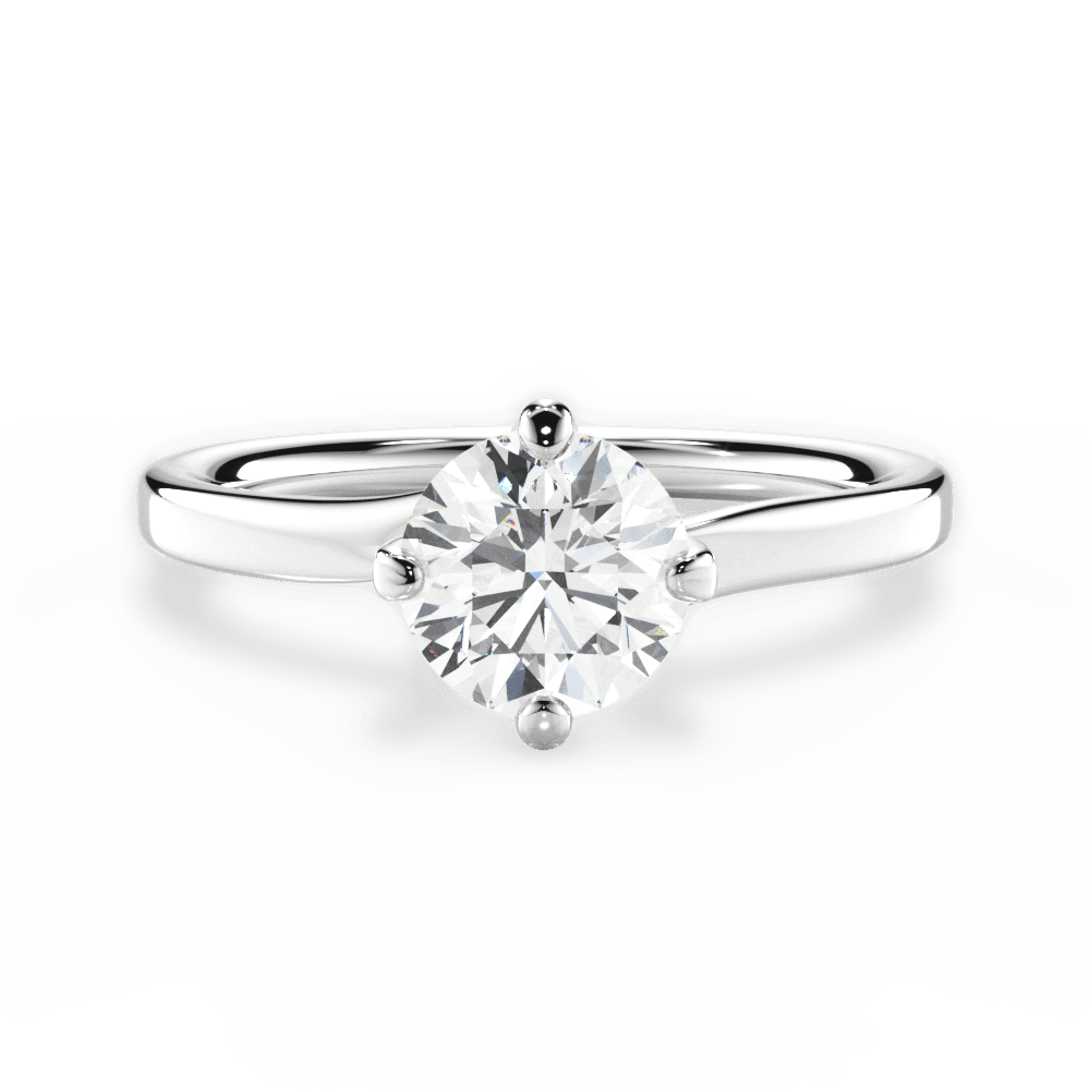 14kt White Gold/18kt White Gold/Platinum/round/top