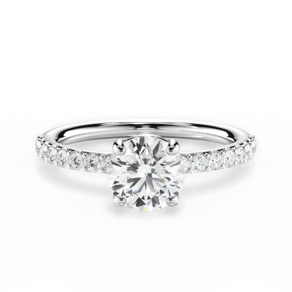 14kt White Gold/18kt White Gold/Platinum/round/top