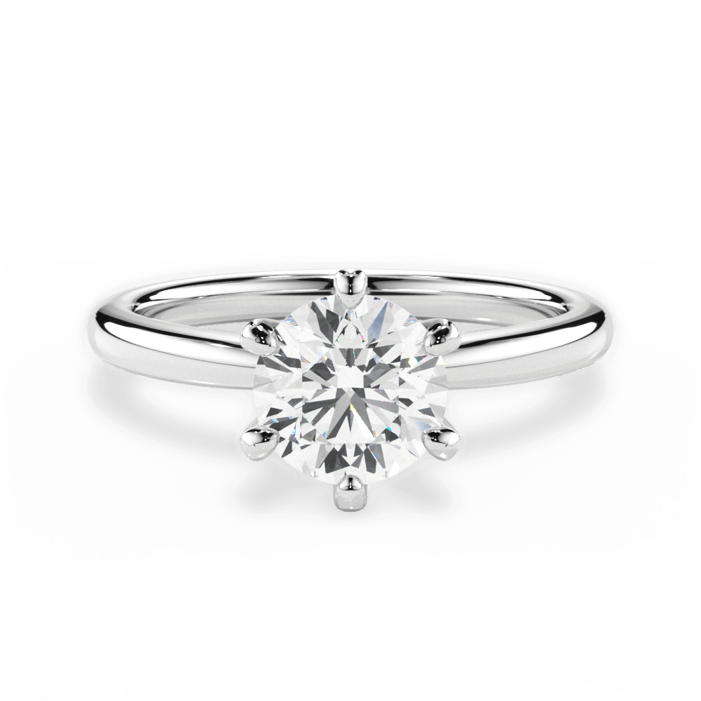 14kt White Gold/18kt White Gold/Platinum/round/top