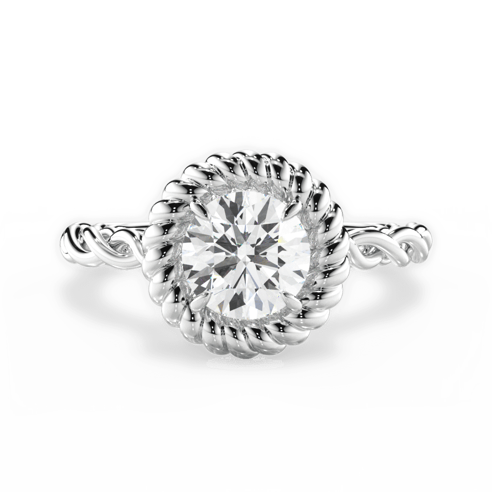 14kt White Gold/18kt White Gold/Platinum/round/top
