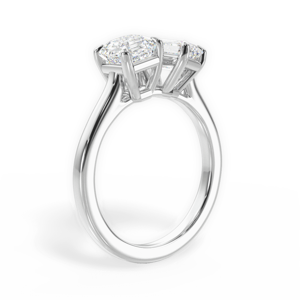 14kt White Gold/18kt White Gold/Platinum/emerald/front
