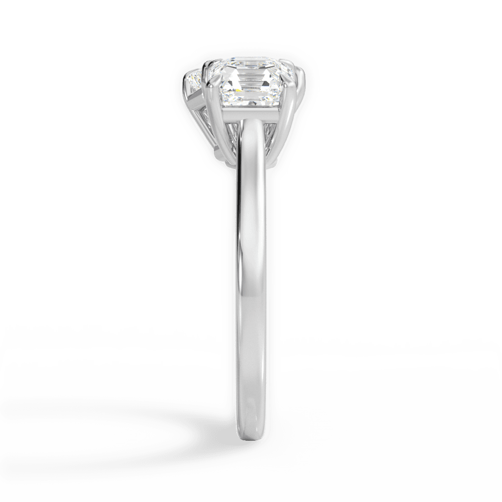 14kt White Gold/18kt White Gold/Platinum/emerald/side