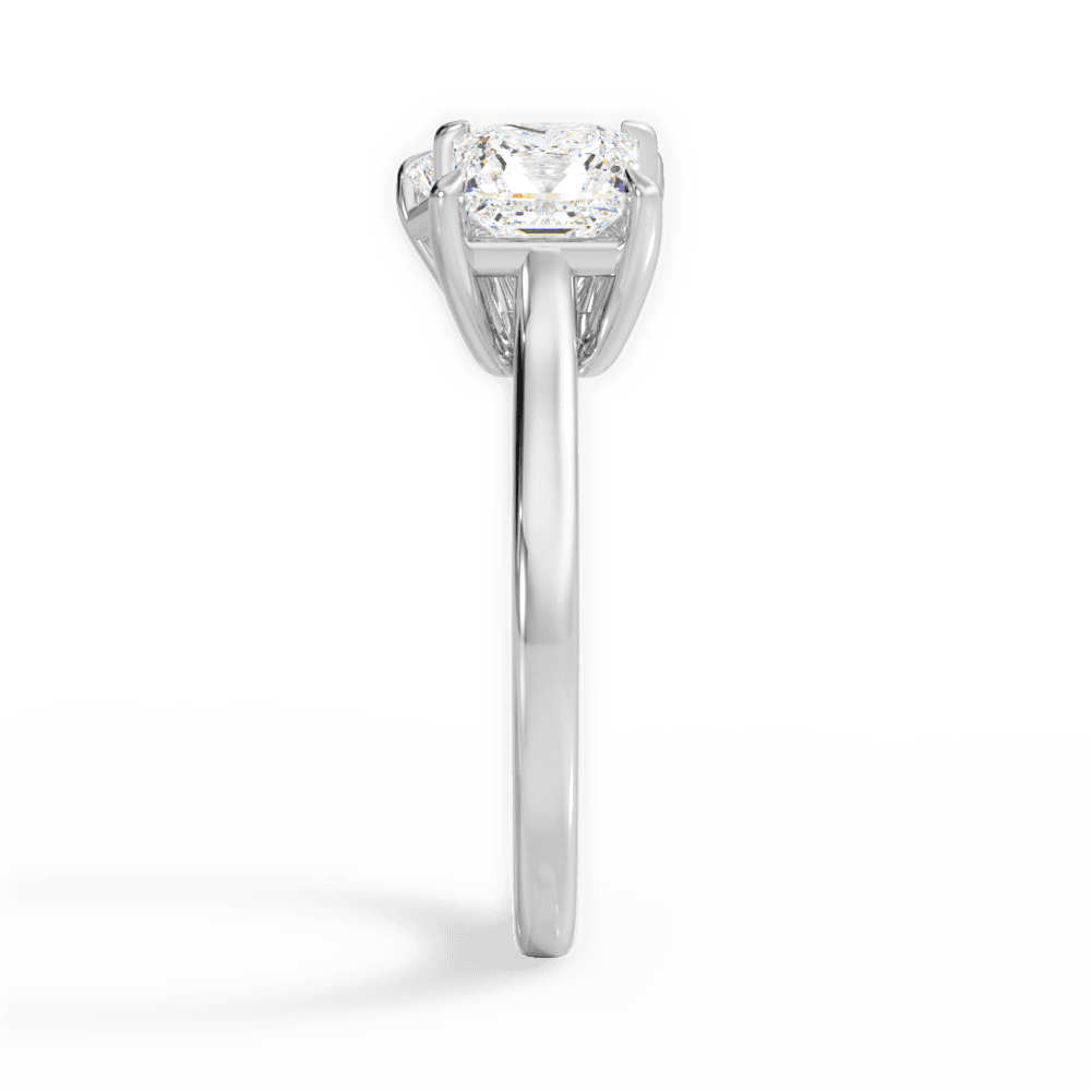 14kt White Gold/18kt White Gold/Platinum/emerald/side