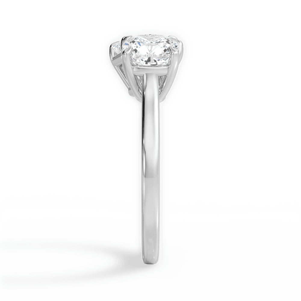 14kt White Gold/18kt White Gold/Platinum/emerald/side