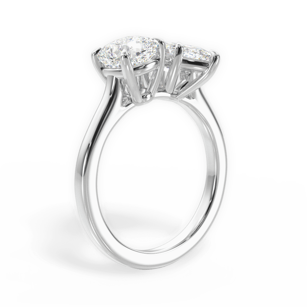 14kt White Gold/18kt White Gold/Platinum/marquise/front