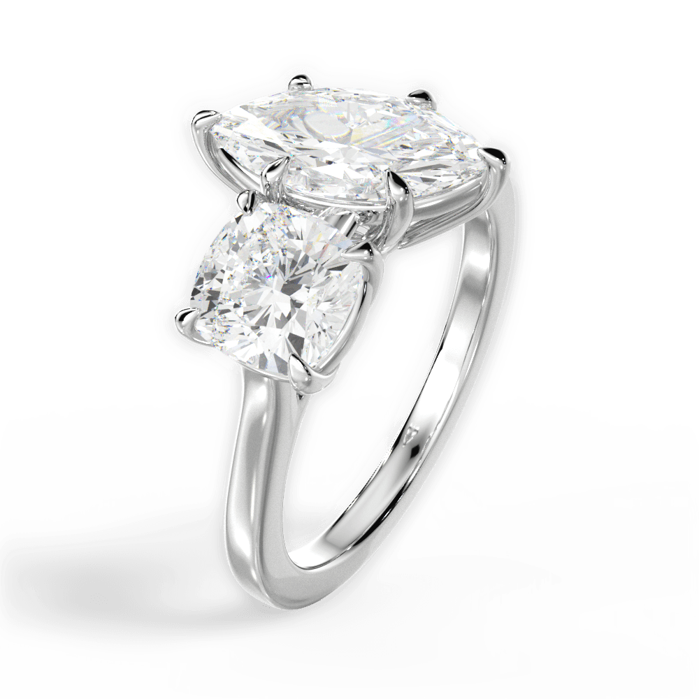 14kt White Gold/18kt White Gold/Platinum/marquise/perspective