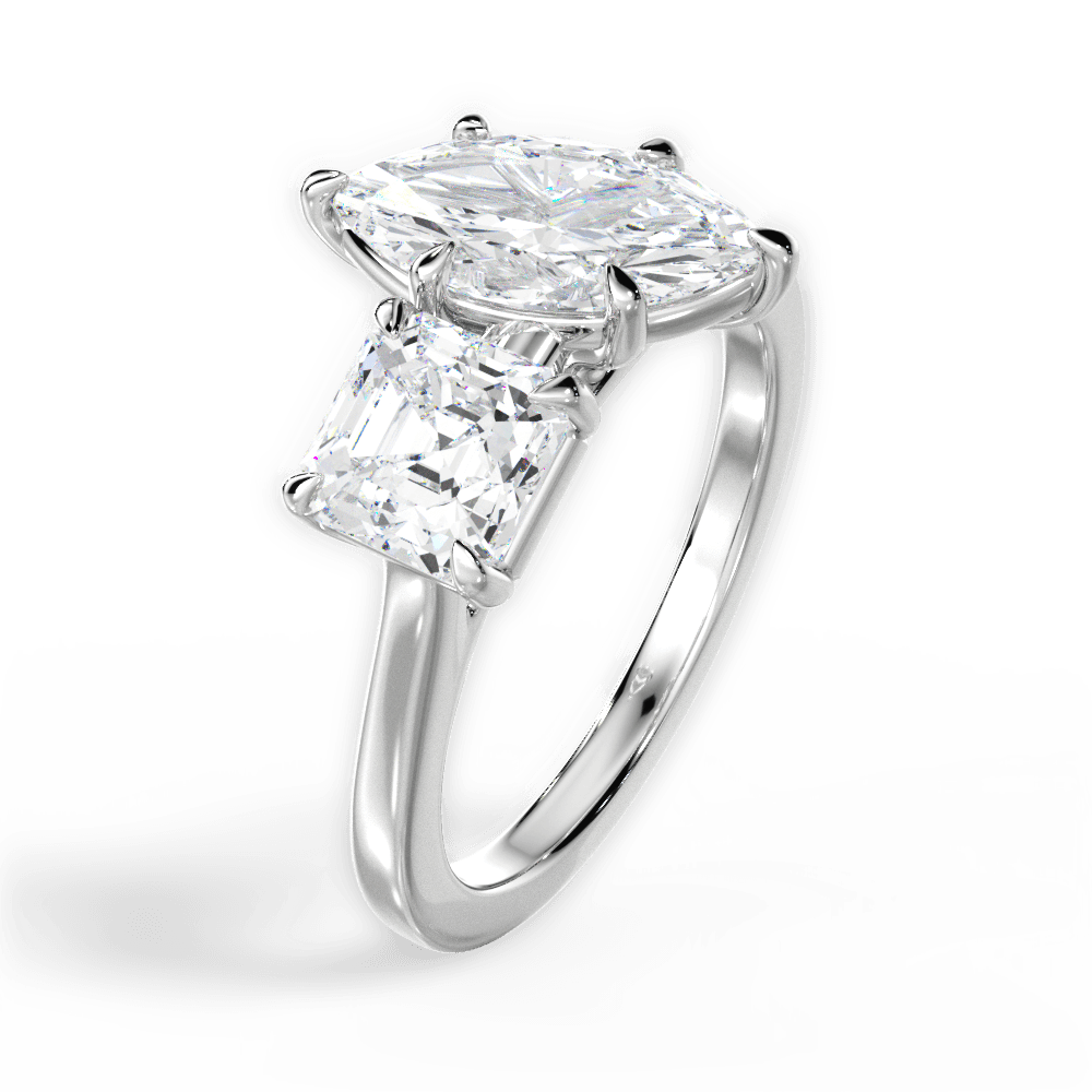 14kt White Gold/18kt White Gold/Platinum/marquise/perspective