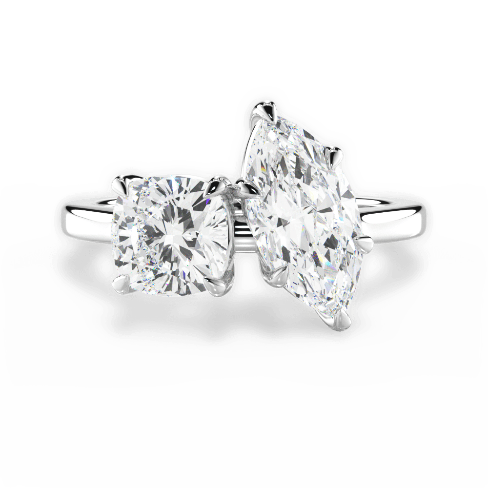 14kt White Gold/18kt White Gold/Platinum/marquise/top