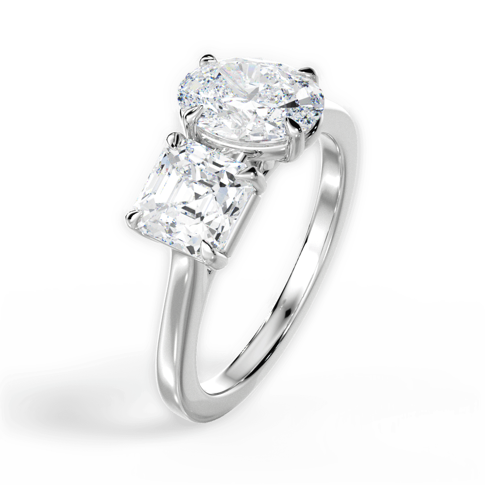 14kt White Gold/18kt White Gold/Platinum/oval/perspective