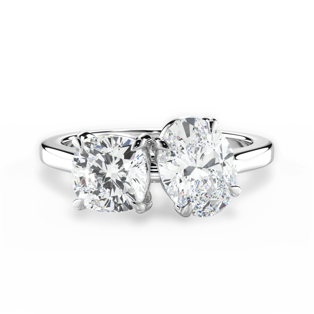 14kt White Gold/18kt White Gold/Platinum/oval/top