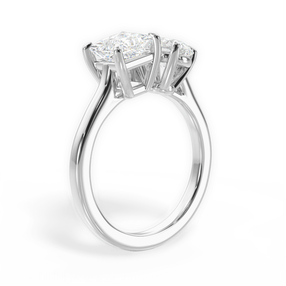 14kt White Gold/18kt White Gold/Platinum/pear/front