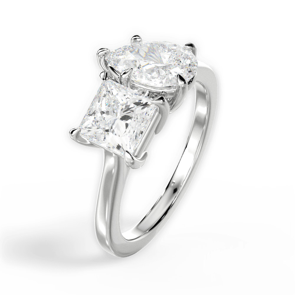 14kt White Gold/18kt White Gold/Platinum/pear/perspective