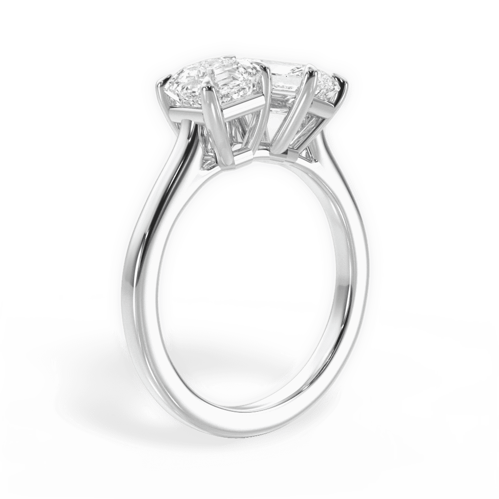 14kt White Gold/18kt White Gold/Platinum/radiant/front