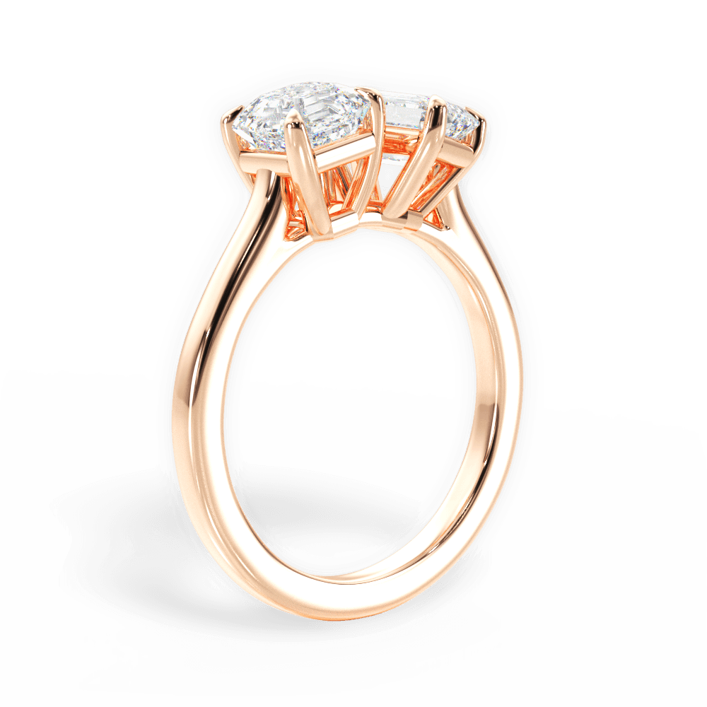 14kt Rose Gold/18kt Rose Gold/emerald/front