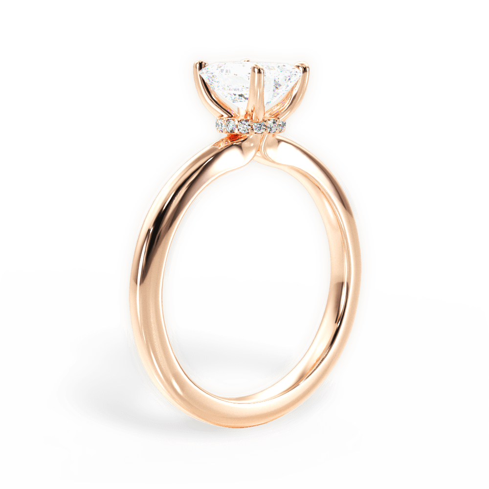 14kt Rose Gold/18kt Rose Gold/emerald/front