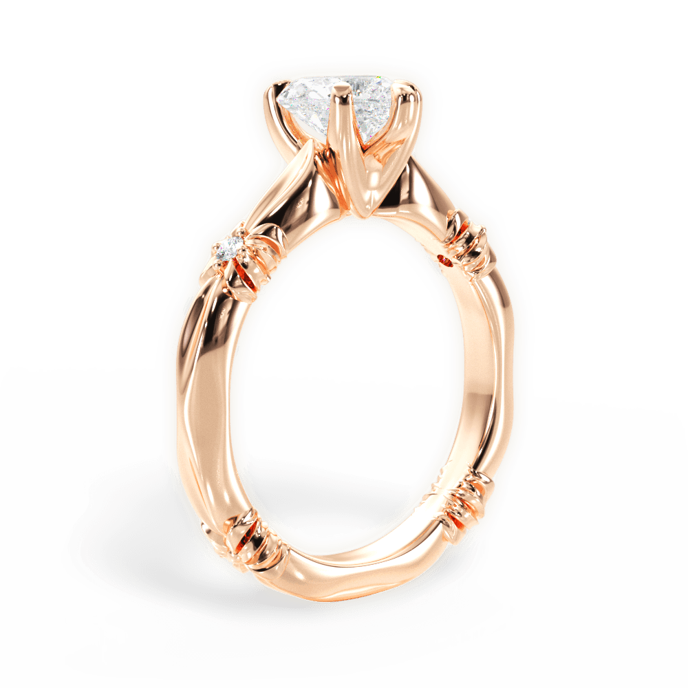 14kt Rose Gold/18kt Rose Gold/heart/front