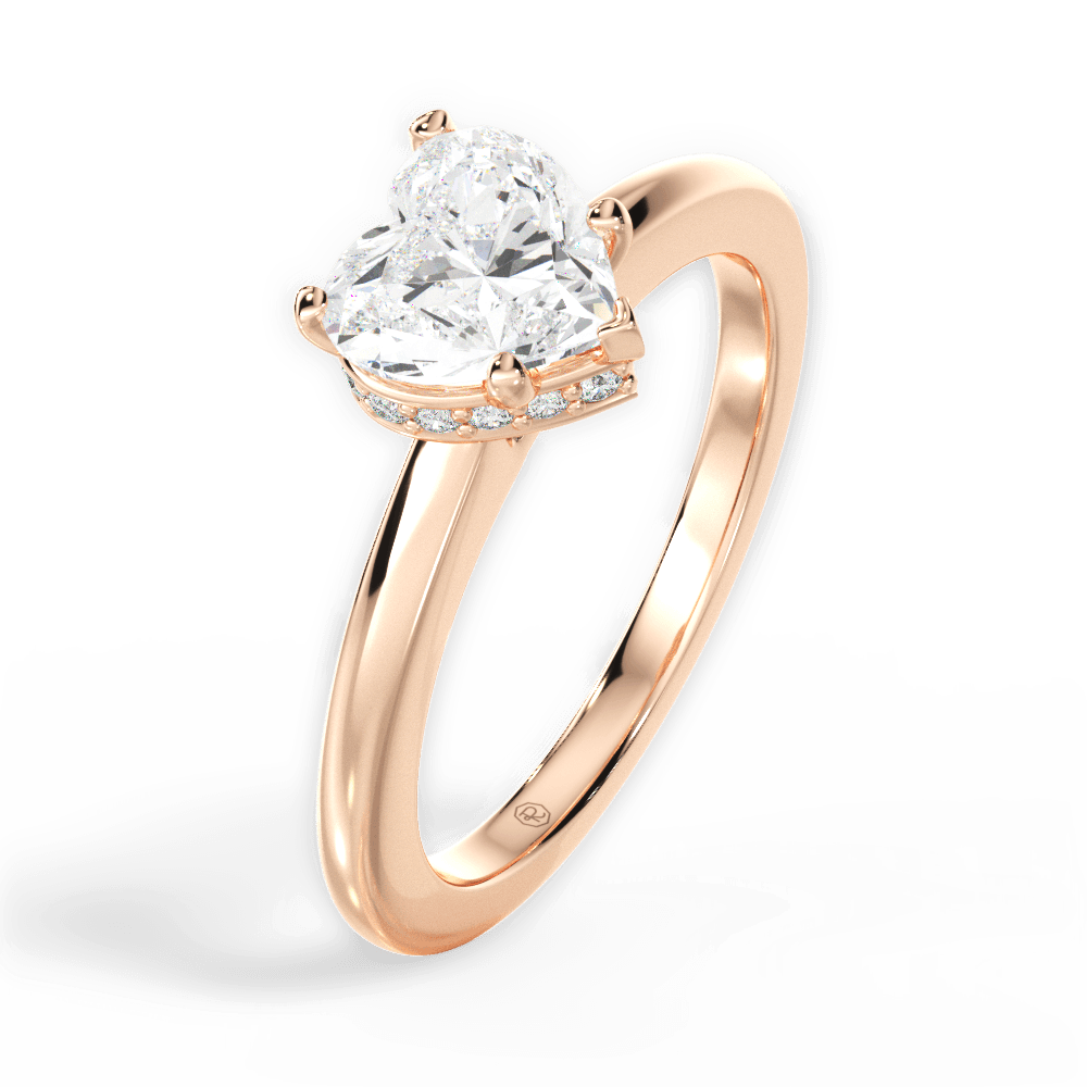 14kt Rose Gold/18kt Rose Gold/heart/perspective