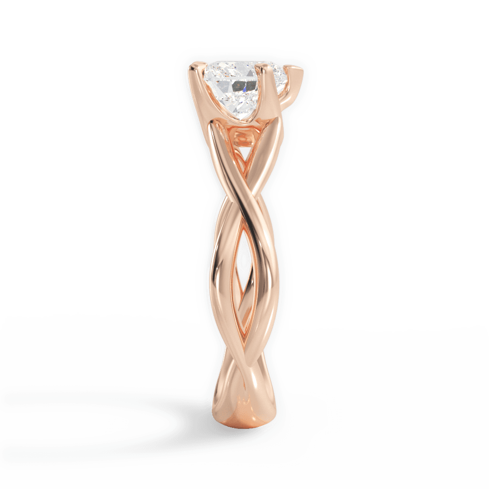 14kt Rose Gold/18kt Rose Gold/heart/side