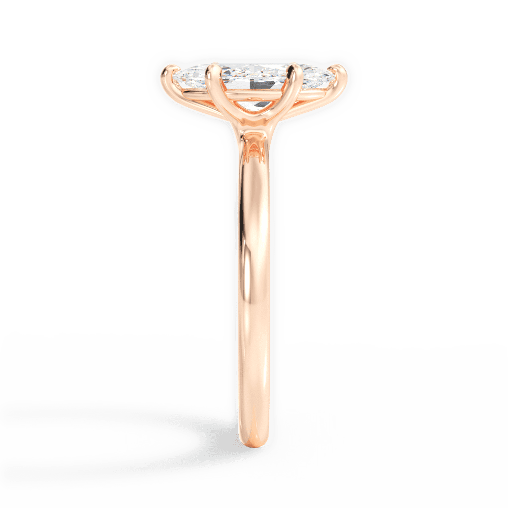 14kt Rose Gold/18kt Rose Gold/marquise/side