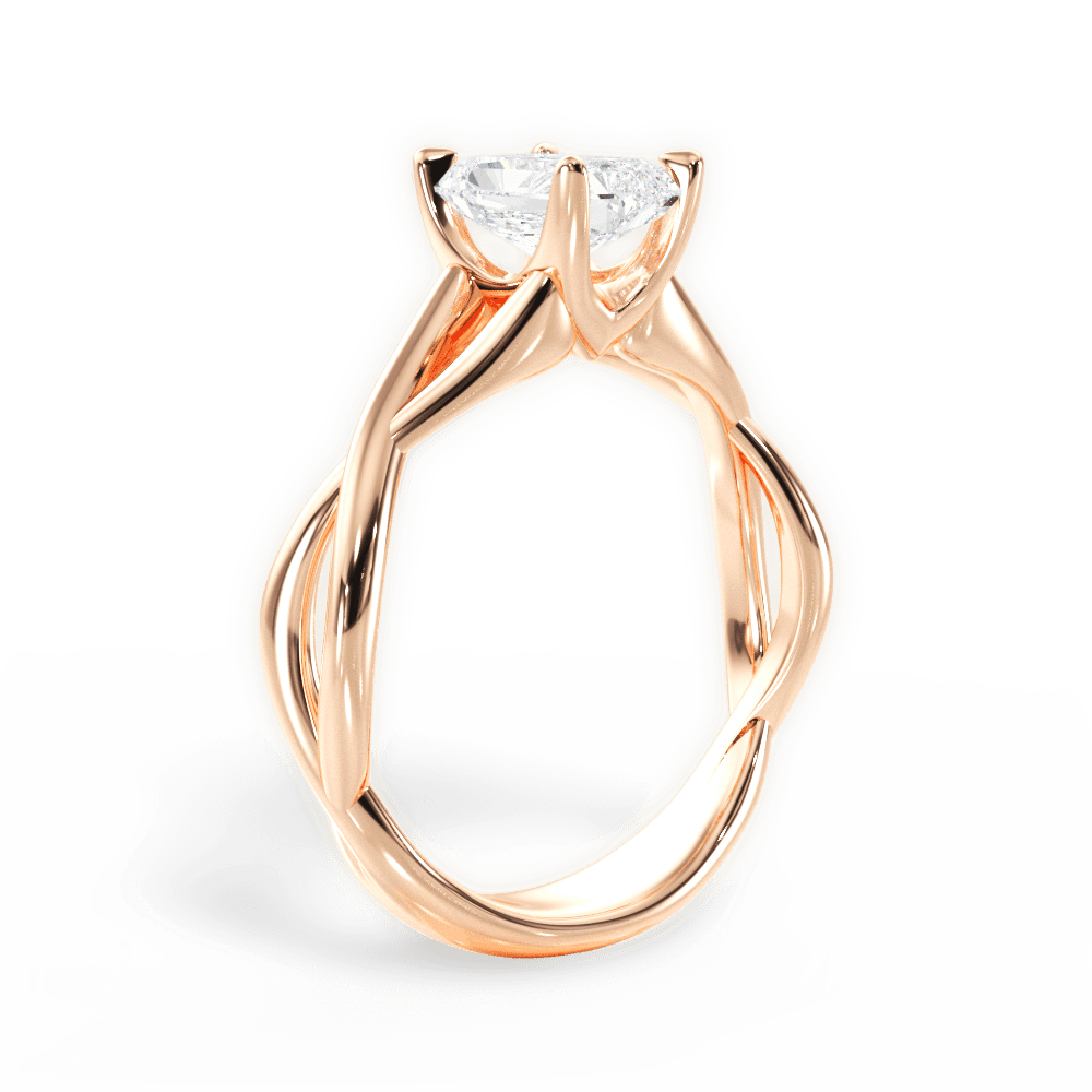 14kt Rose Gold/18kt Rose Gold/radiant/front