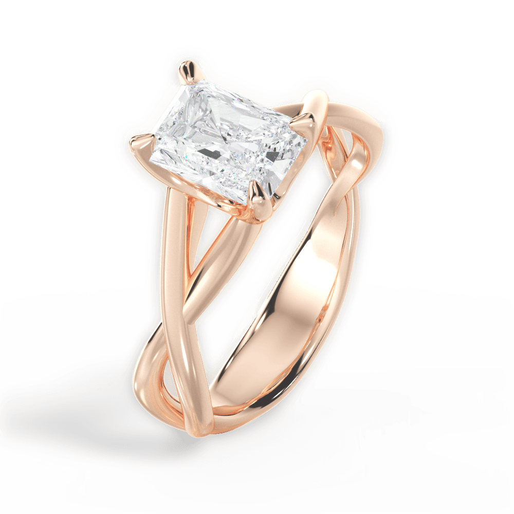 14kt Rose Gold/18kt Rose Gold/radiant/perspective