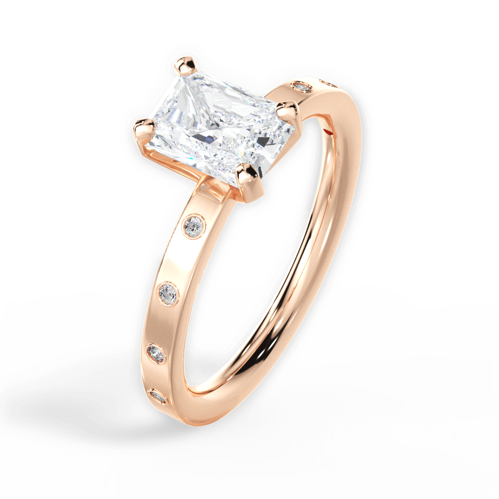 14kt Rose Gold/18kt Rose Gold/radiant/perspective