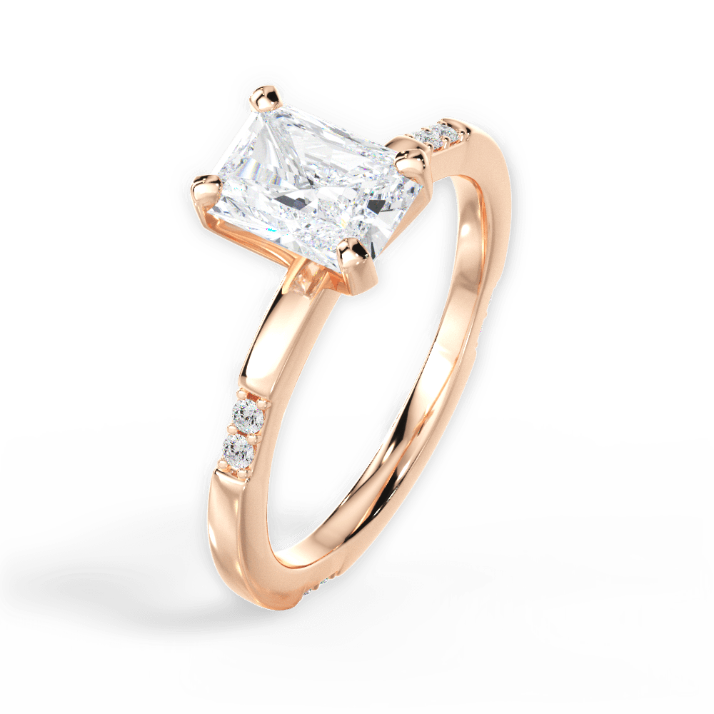 14kt Rose Gold/18kt Rose Gold/radiant/perspective