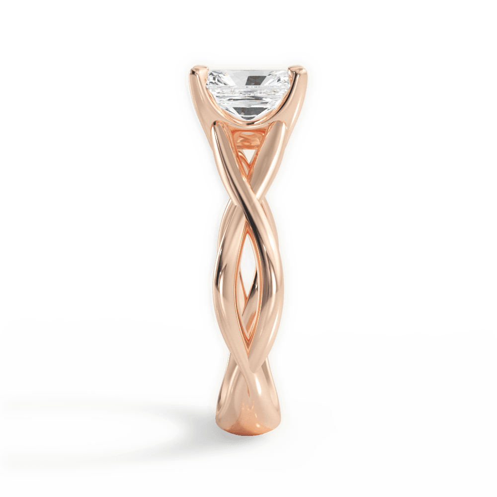 14kt Rose Gold/18kt Rose Gold/radiant/side