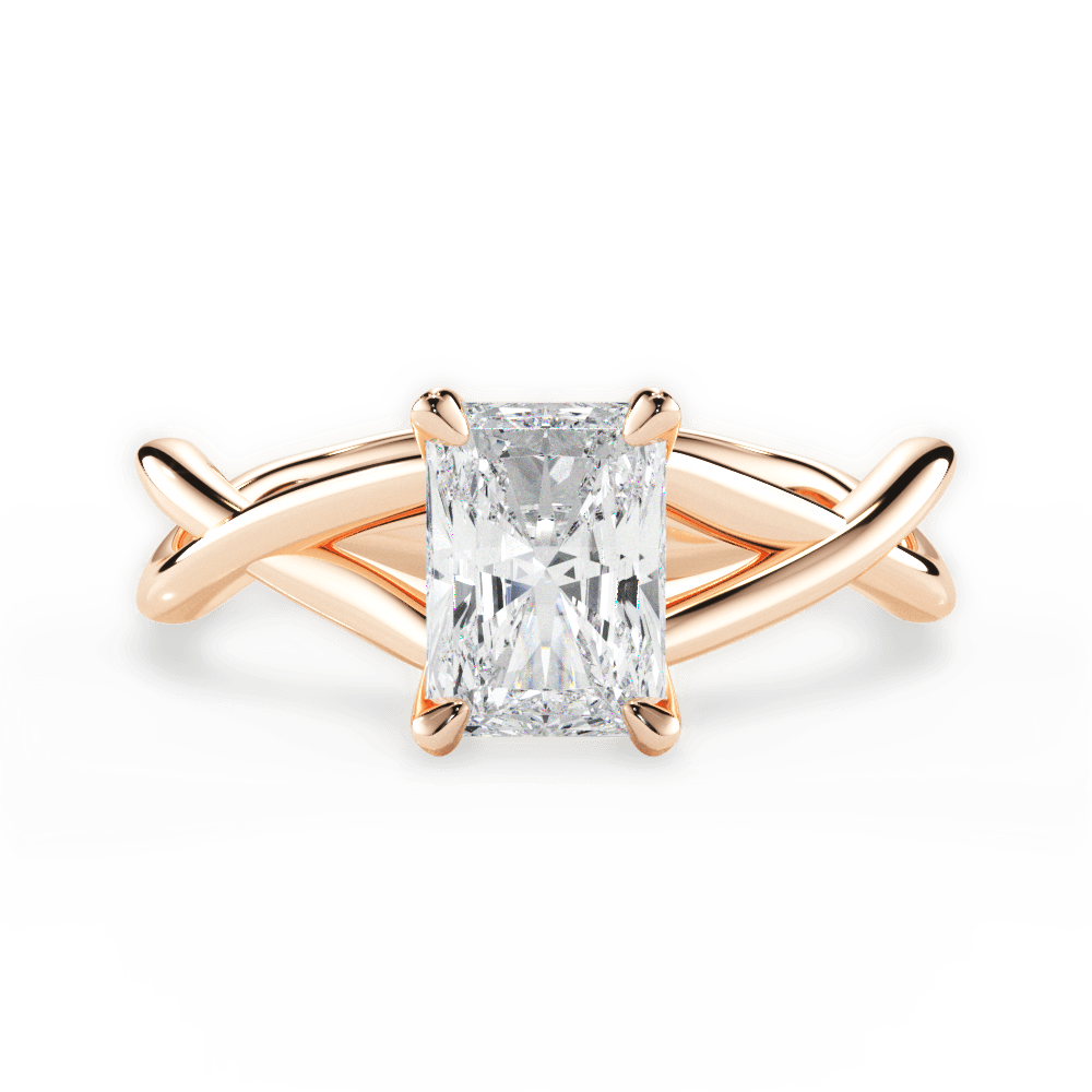 14kt Rose Gold/18kt Rose Gold/radiant/top