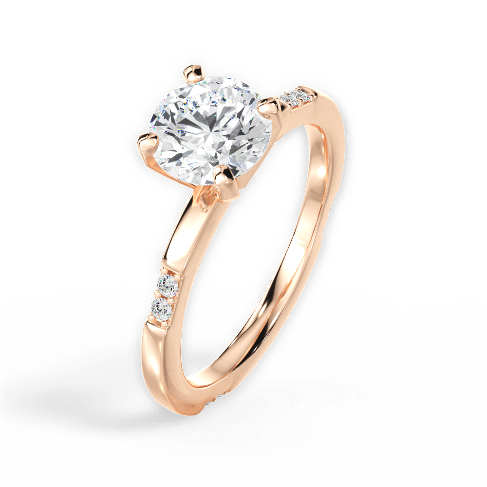 14kt Rose Gold/18kt Rose Gold/round/perspective