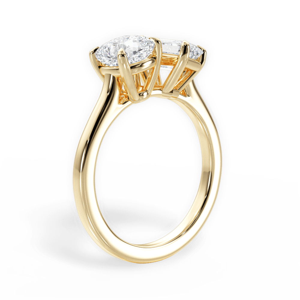 14kt Yellow Gold/18kt Yellow Gold/emerald/front