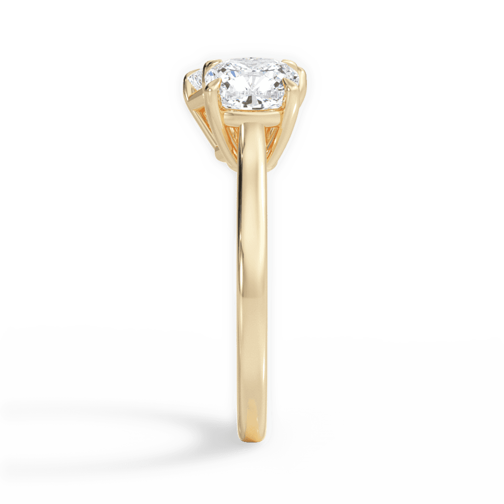 14kt Yellow Gold/18kt Yellow Gold/emerald/side