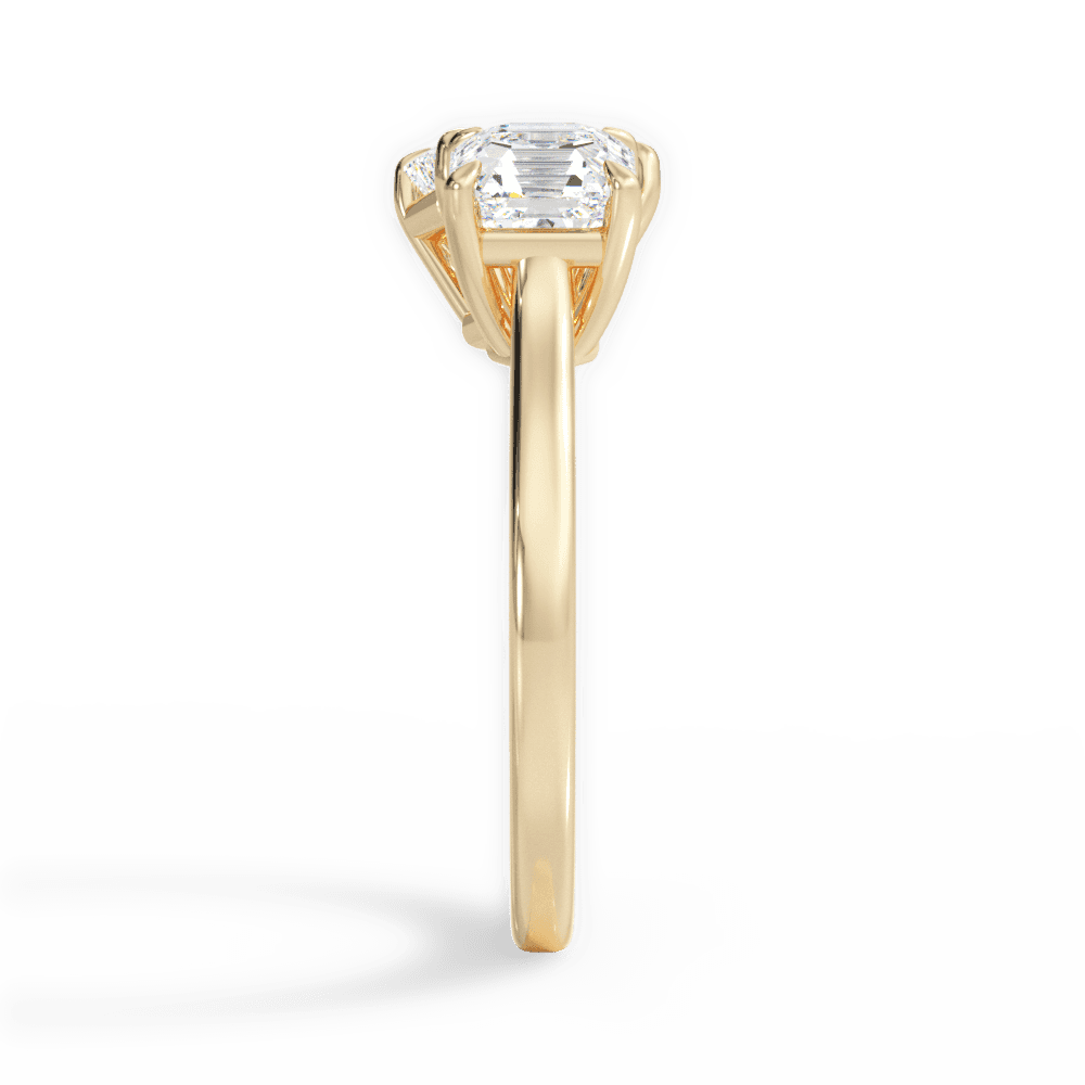 14kt Yellow Gold/18kt Yellow Gold/emerald/side