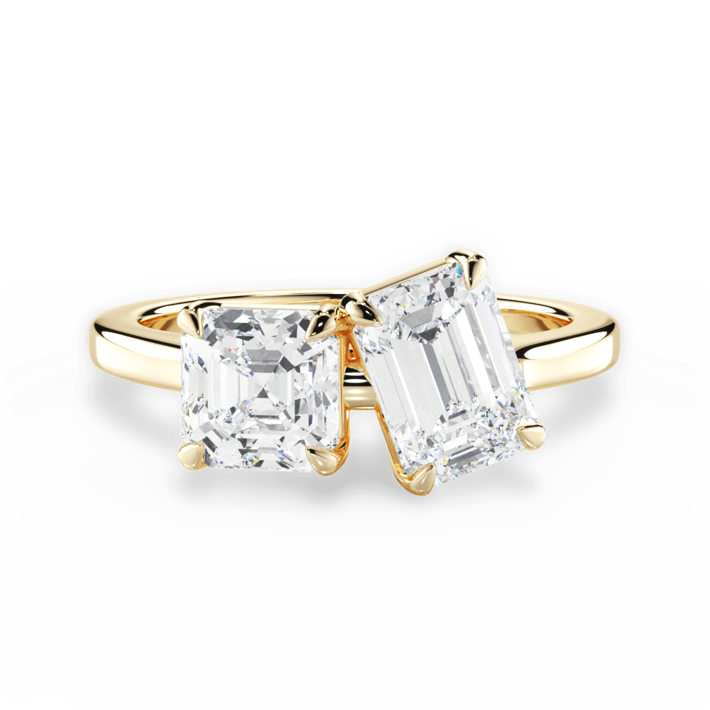 14kt Yellow Gold/18kt Yellow Gold/emerald/top