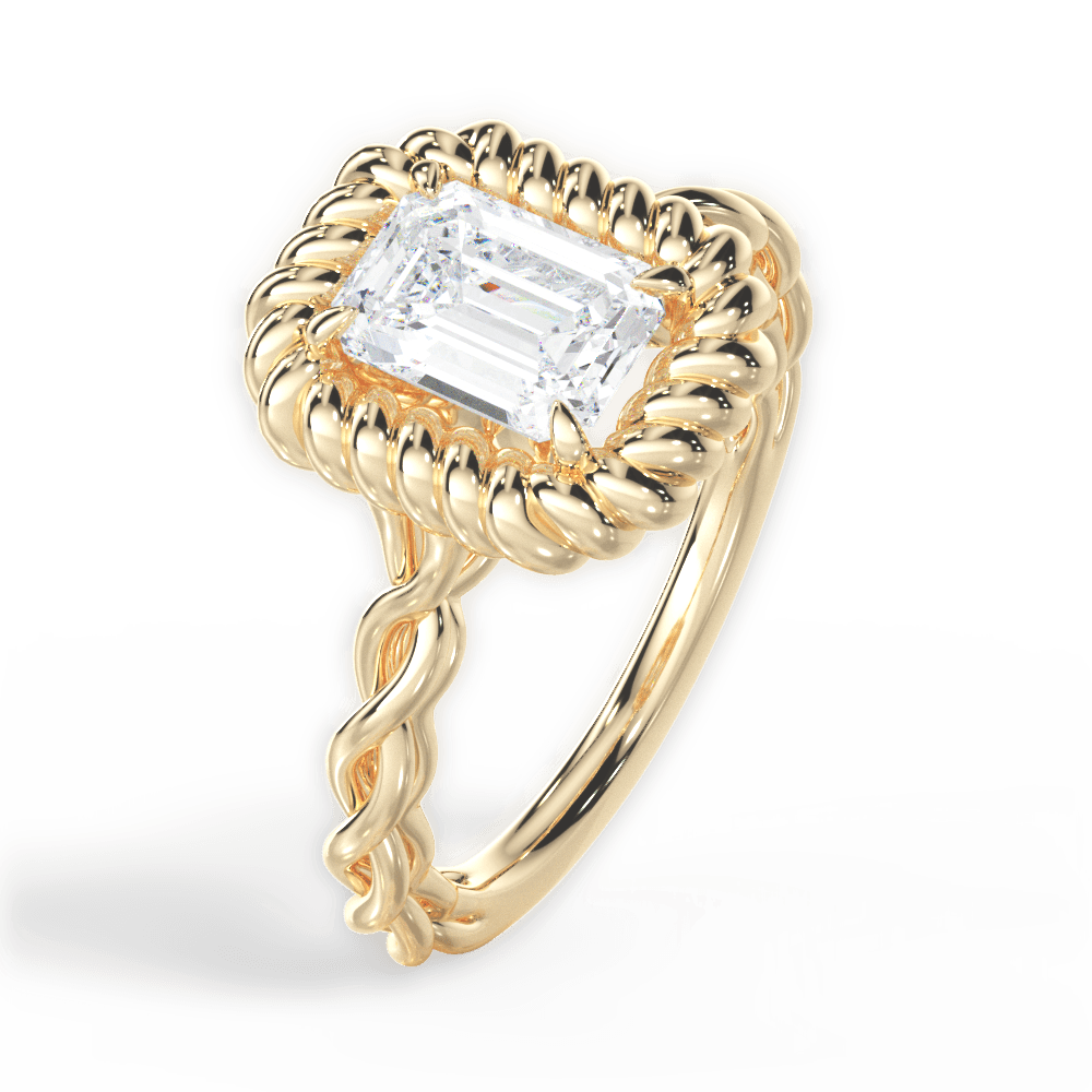14kt Yellow Gold/18kt Yellow Gold/emerald/perspective