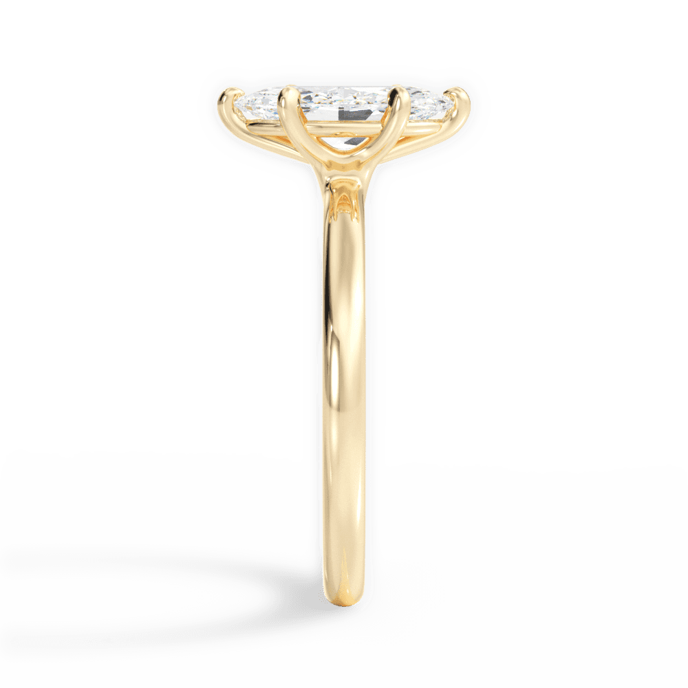14kt Yellow Gold/18kt Yellow Gold/marquise/side