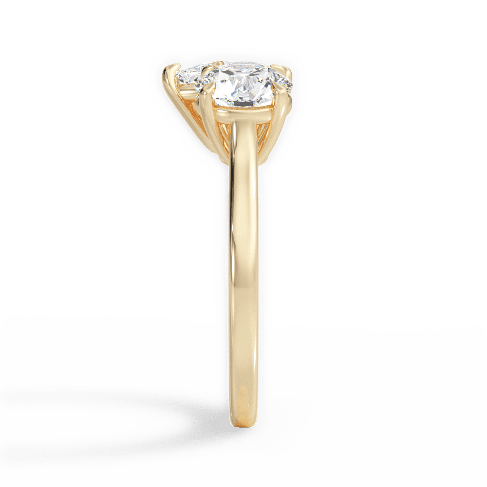 14kt Yellow Gold/18kt Yellow Gold/pear/side