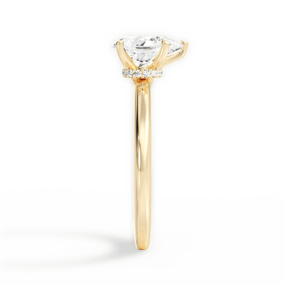 14kt Yellow Gold/18kt Yellow Gold/pear/perspective
