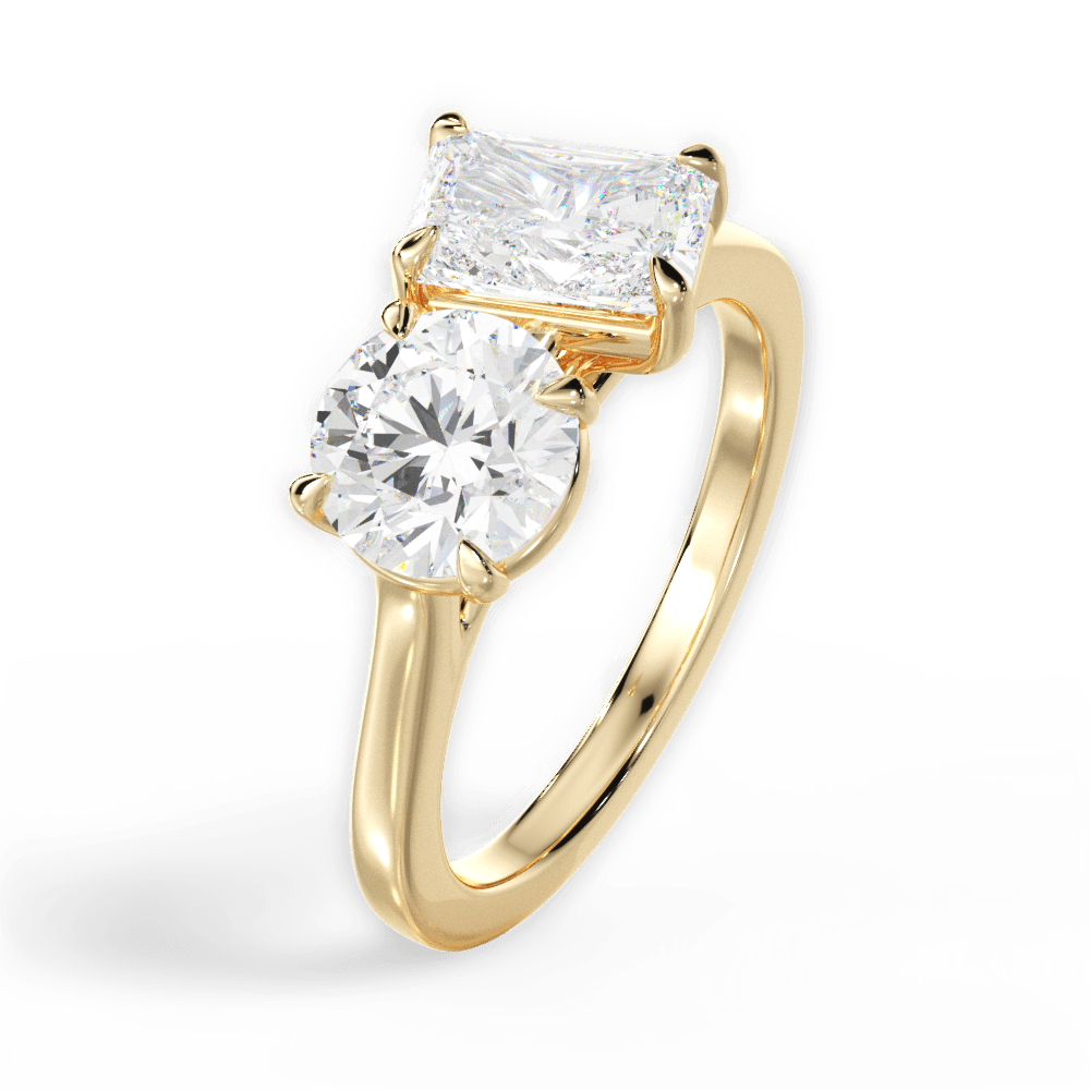 14kt Yellow Gold/18kt Yellow Gold/radiant/perspective