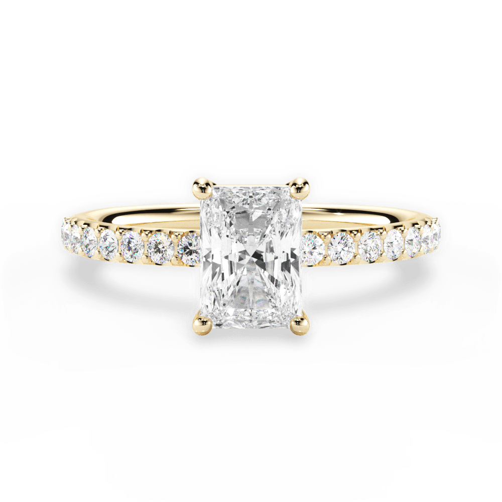 14kt Yellow Gold/18kt Yellow Gold/radiant/top