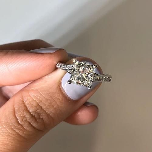 2 carat princess cut diamond