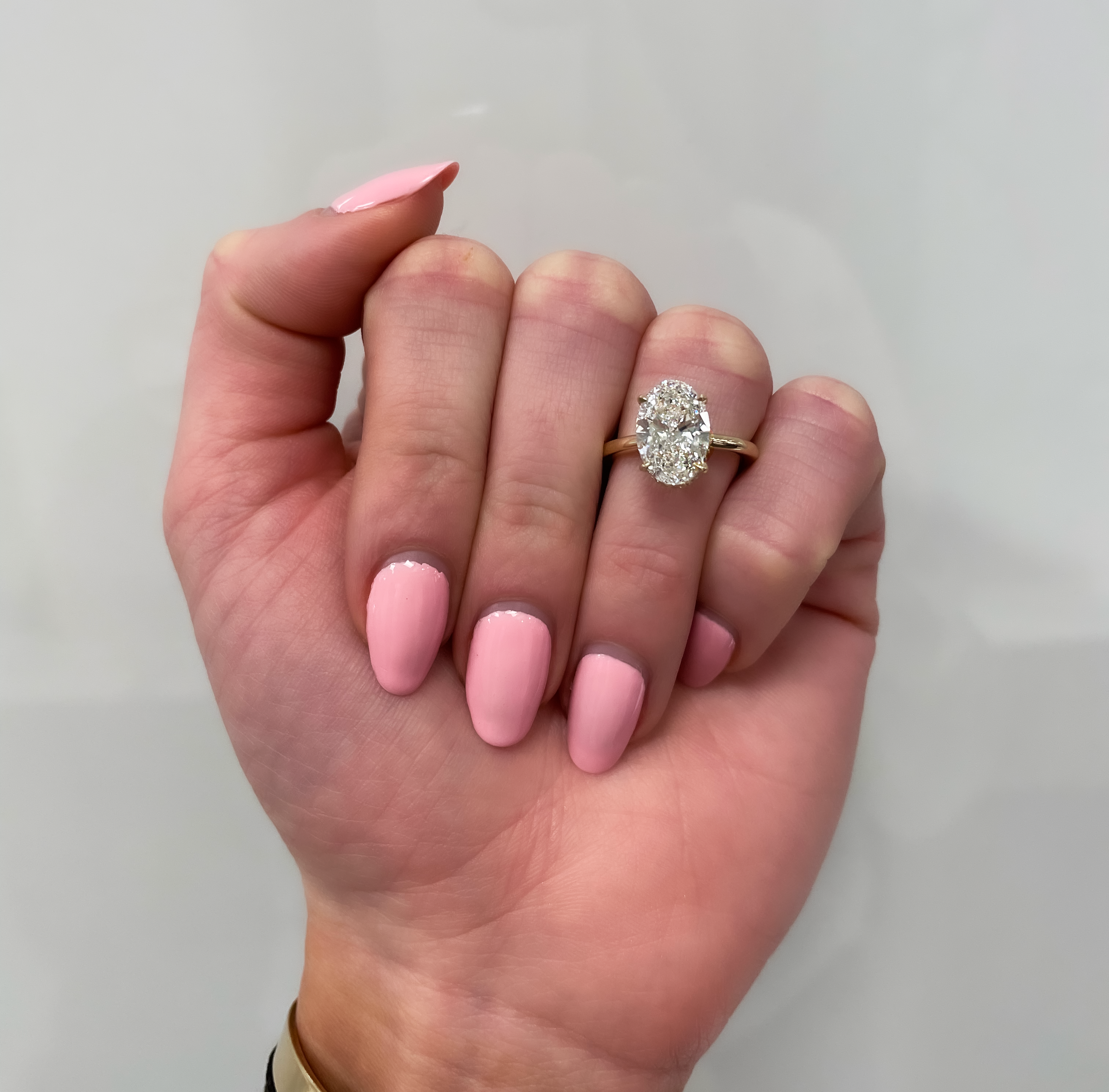 3 carat oval cut yellow gold solitaire engagement ring