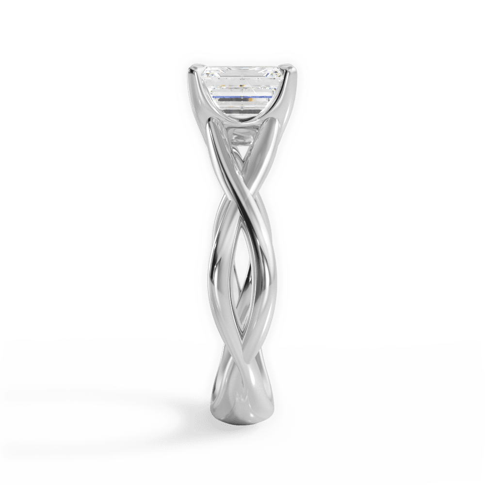 14kt White Gold/18kt White Gold/Platinum/emerald/side