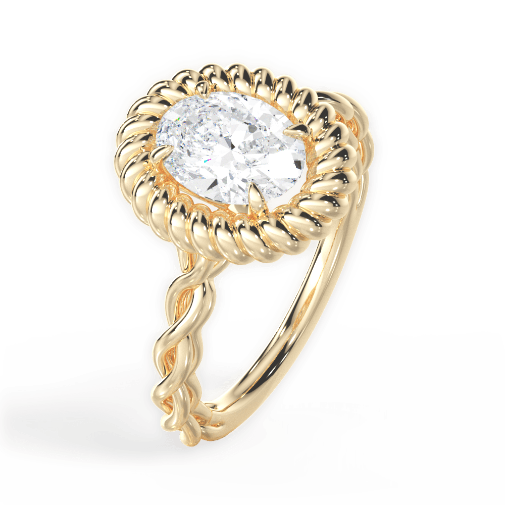 14kt Yellow Gold/18kt Yellow Gold/oval/perspective