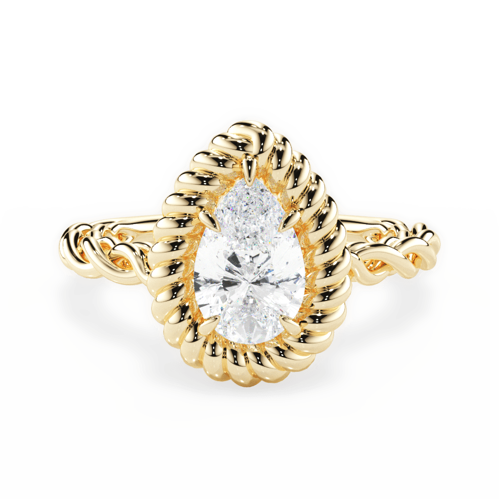 14kt Yellow Gold/18kt Yellow Gold/pear/top